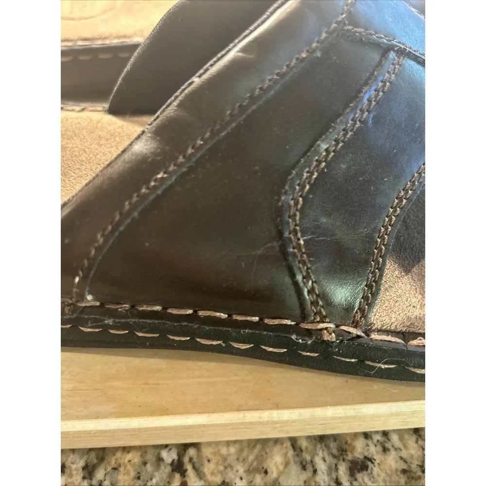 CROFT &‎ BARROW Brown Stitched Thong Sandals Men's 12 Comfort Core Technology